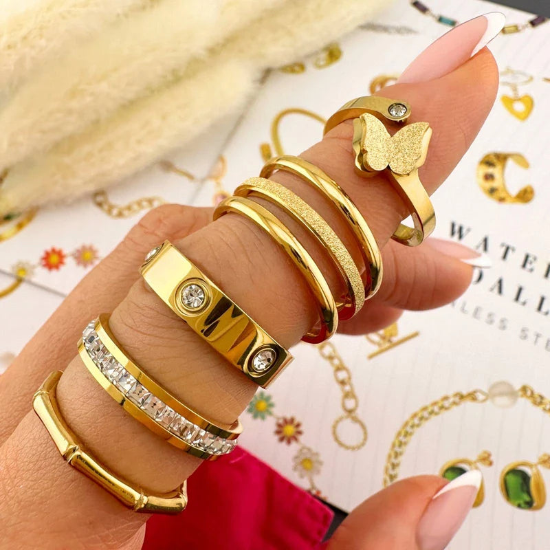Megan Crystal Channel Ring