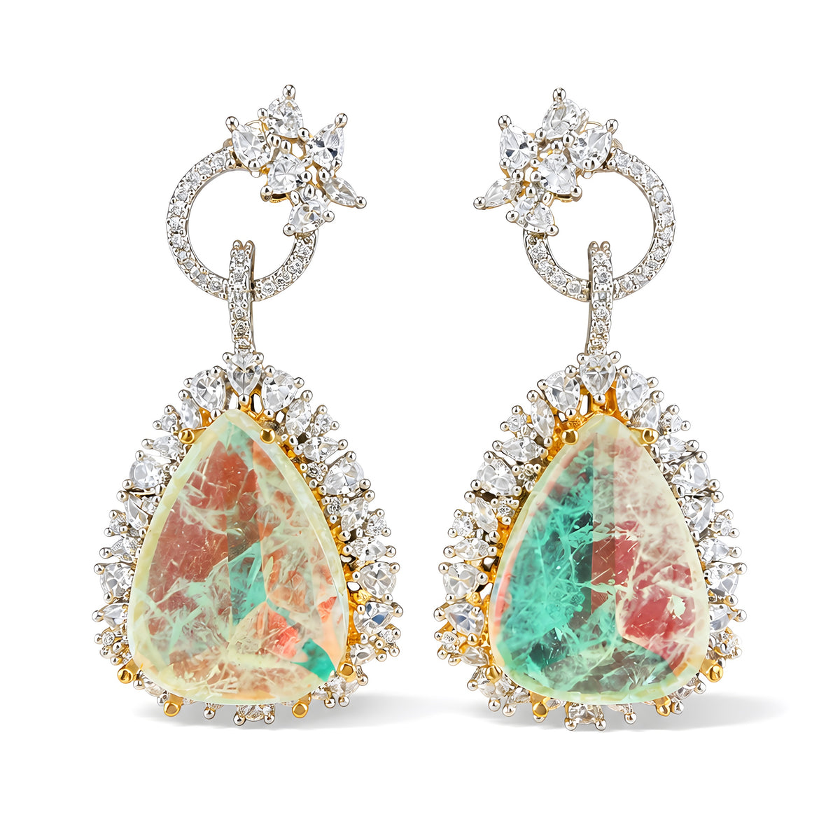 Tala Prism Halo Drop Earrings